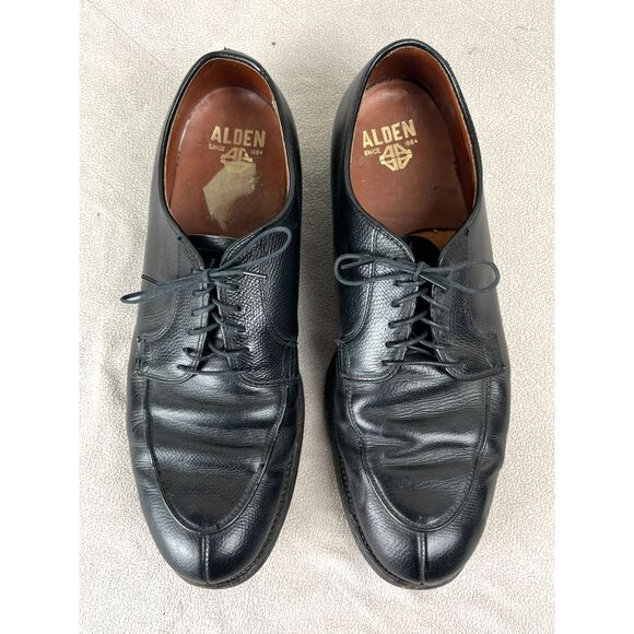 ALDEN Black Leather Lace Up Dress Shoes    Mens Size 10 - Picture 8 of 8